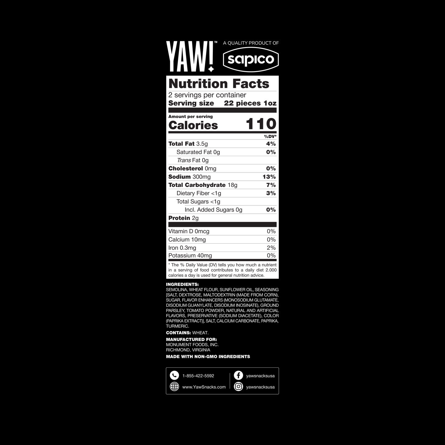 YAW! 3 Pack Baked Baguette Bites Snack 2oz