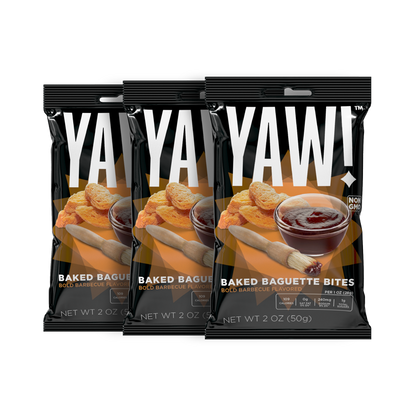 YAW! 3 Pack Baked Baguette Bites Snack 2oz