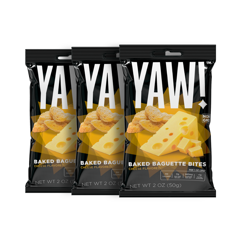 YAW! 3 Pack Baked Baguette Bites Snack 2oz
