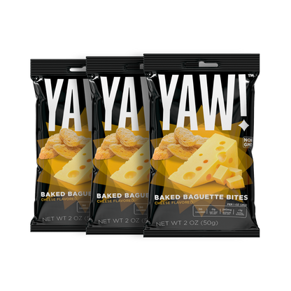 YAW! 3 Pack Baked Baguette Bites Snack 2oz
