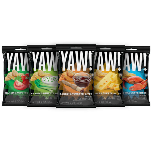 YAW! Veriety Pack 5 Pack Baked Baguette Bites Snack 2oz