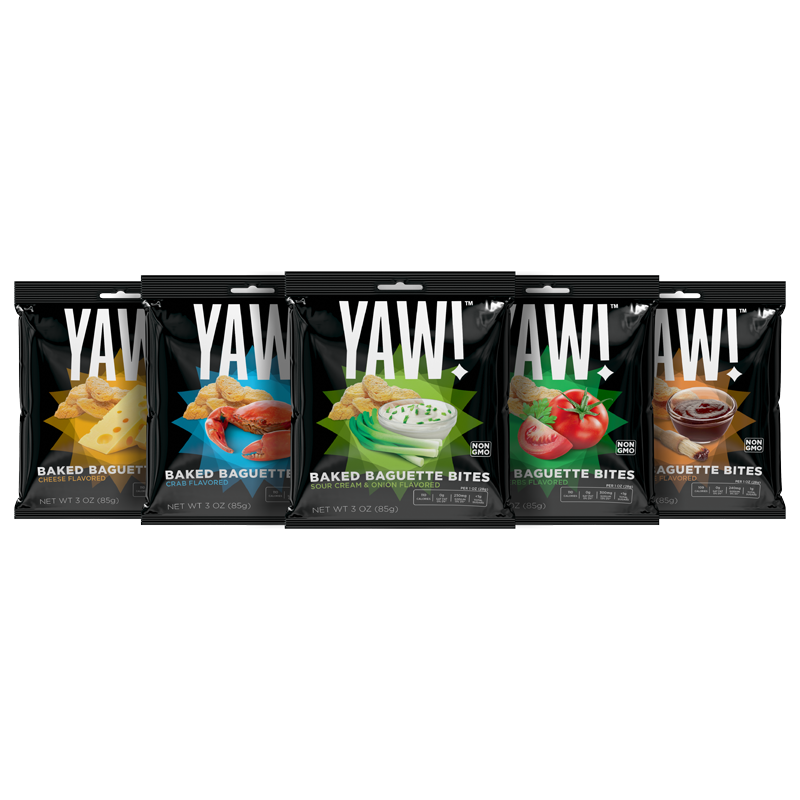 YAW! Veriety Pack 5 Pack Baked Baguette Bites Snack 3oz