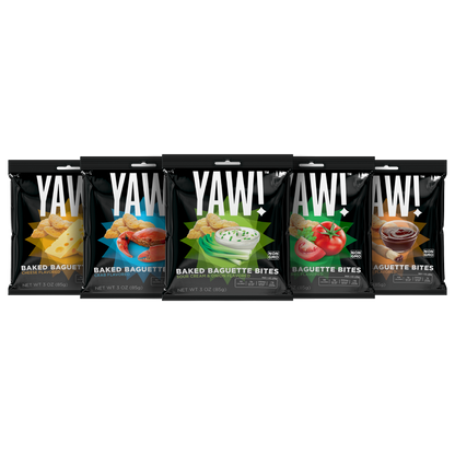 YAW! Veriety Pack 5 Pack Baked Baguette Bites Snack 3oz