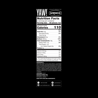 YAW! 3 Pack Baked Baguette Bites Snack 2oz